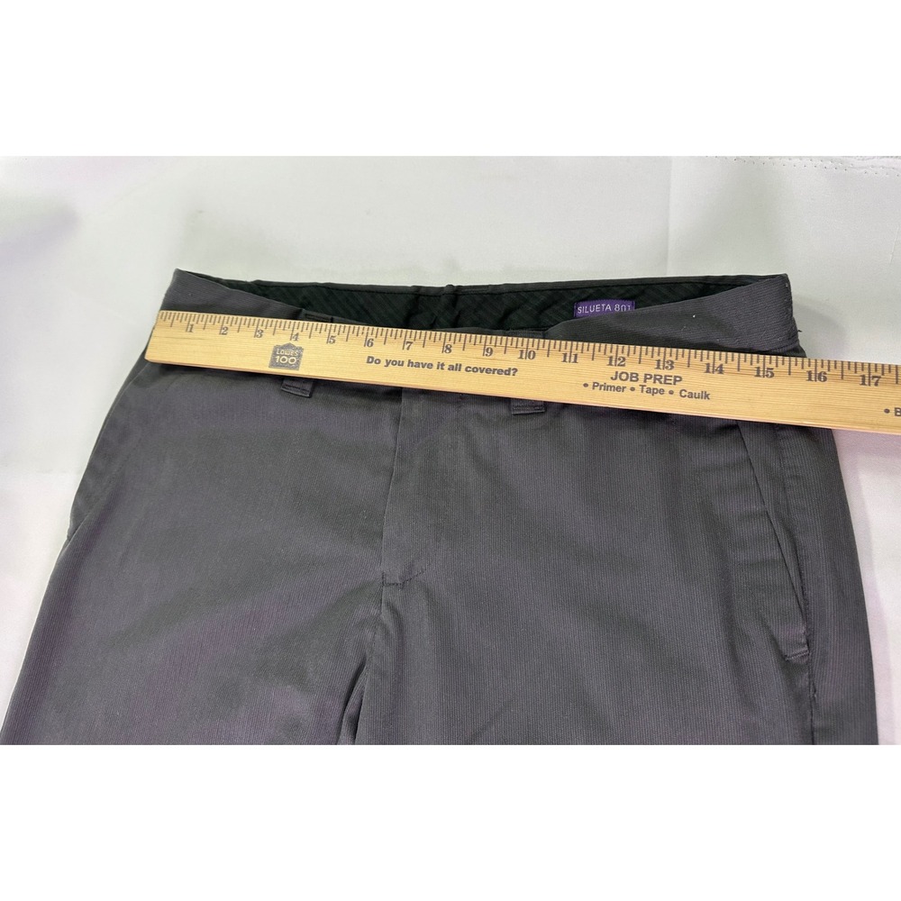 Arturo Calle Purple Silueta 801 Men's Dress Pants Charcoal Grey Slim Straight 32 - Picture 6 of 11